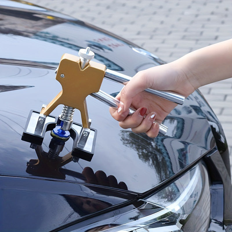 Paintless Dent Repair Kit - Professional Body Dent Puller with 18 Tabs, Mats - Auto Body Repair Essential