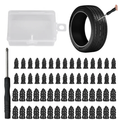 🧩60 PCs Tire Repair Rubber Nails Kit with 2 Sizes