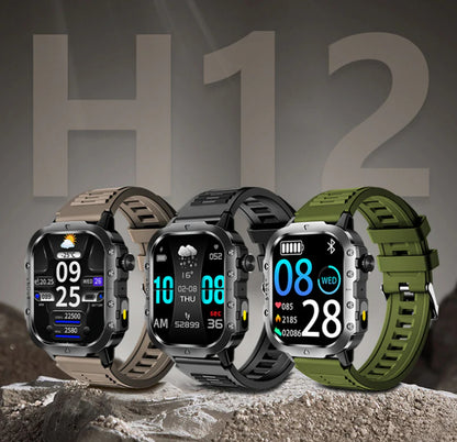 ⌚ New H12 Smart Watch✨Wireless charging, heart rate monitoring, dynamic island design, outdoor flashlight✨