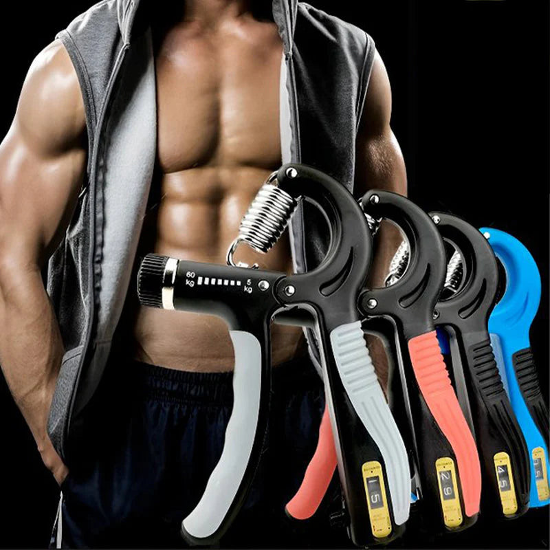 ✊  ADJUSTABLE HAND TRAINER – Automatic counting function • Adjustable resistance • Non-slip handle • Compact &amp; Versatile