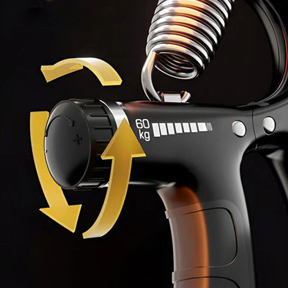 ✊  ADJUSTABLE HAND TRAINER – Automatic counting function • Adjustable resistance • Non-slip handle • Compact &amp; Versatile