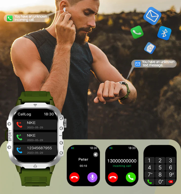 ⌚ New H12 Smart Watch✨Wireless charging, heart rate monitoring, dynamic island design, outdoor flashlight✨