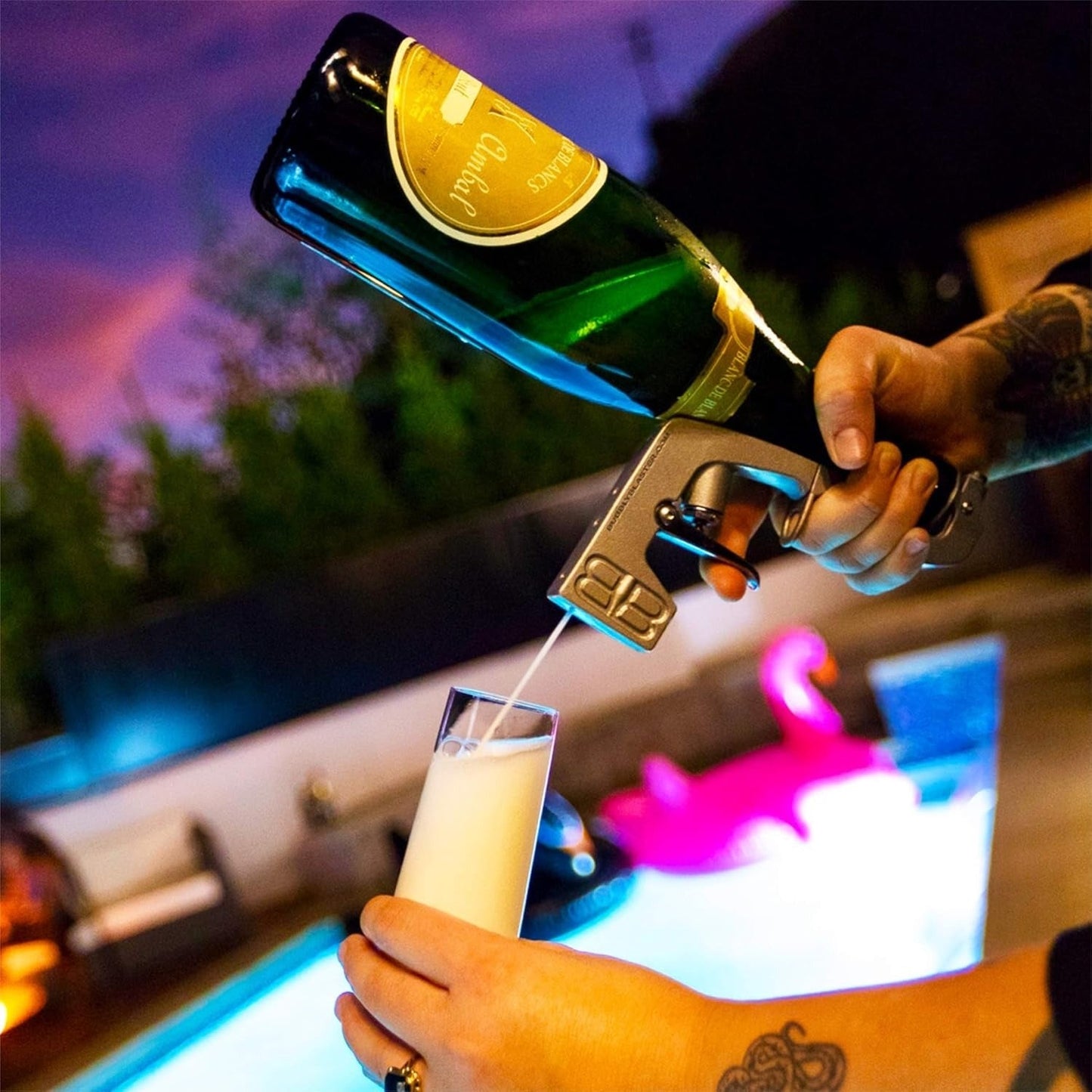 Champagne Gun Sprayer Premium Entertainment for Graduations Bachelor and Bachelorette Pool Parties Club Outings Brunches Other Celebrations