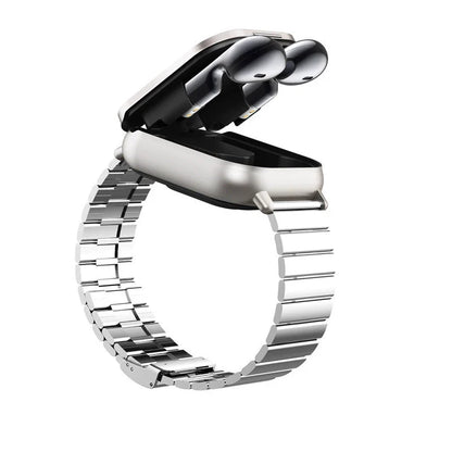 ⌚Smartwatch and Bluetooth headset 2-in-1, full-screen touch, Bluetooth calling, sports watch with heart rate and blood pressure monitoring.